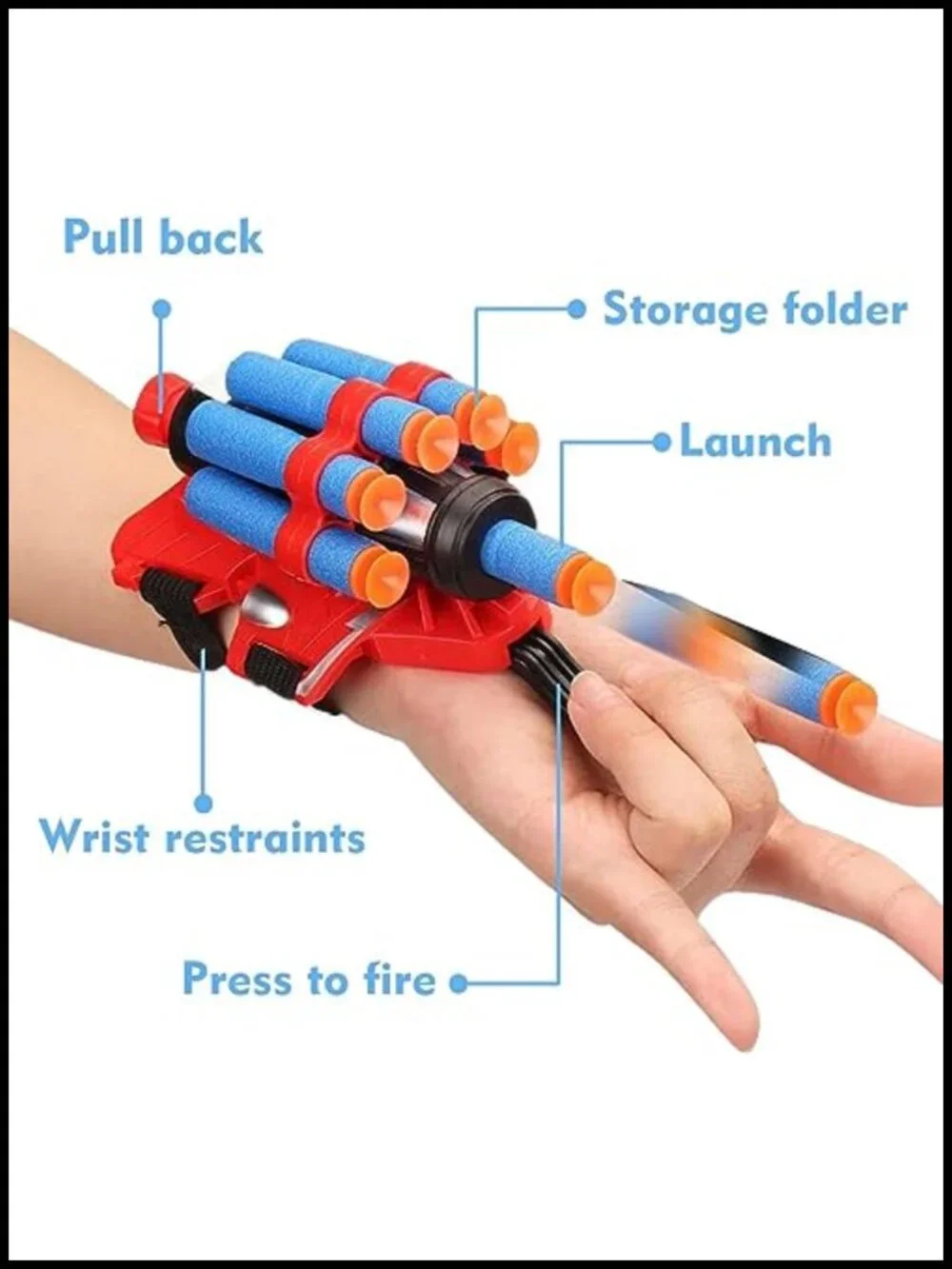 Set of 2 Spider Web Shooter Toy, Superhero Glove Launcher, Safe Outdoor Action
